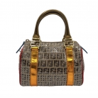 Fendi Mini Zucchino Sequin-Embellished Bauletto Boston