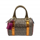 Fendi Mini Zucchino Sequin-Embellished Bauletto Boston