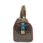 Fendi Mini Zucchino Sequin-Embellished Bauletto Boston