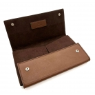 Brown leather Rolex watch case