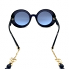 OCCHIALI DA SOLE CHANEL ROTONDI CON CATENA E SCATOLA