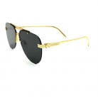 LOUIS VUITTON SUNGLASSES GOLD FRAME BLACK LENS