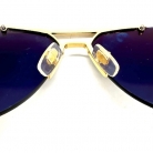 LOUIS VUITTON SUNGLASSES GOLD FRAME BLACK LENS
