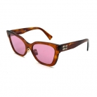 MIU MIU SUNGLASSES BROWN PINK LENS