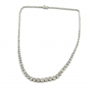 Rivière necklace in silver