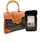 Goyard Saïgon cuero marron y canvas Goyardine negro