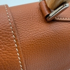 Goyard Saïgon cuero marron y canvas Goyardine negro