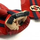 Guantes Gucci de cuero y ante con logo