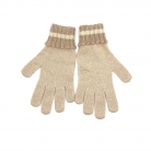 Guantes Gucci de punto beige con logo GG