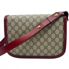 Gucci 1955 Horsebit pelle rossa e tela GG
