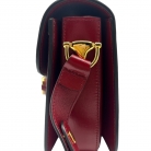 Gucci 1955 Horsebit pelle rossa e tela GG