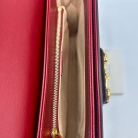 Gucci 1955 Horsebit pelle rossa e tela GG