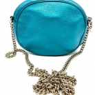 Borsa Gucci Soho Disco edizione esclusiva in pelle blu metallizzata