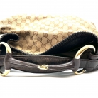 gucci hobo de lona marron y cuero