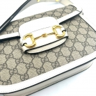 gucci horsebit 1955 in monogramma e pelle beige
