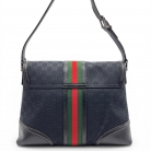 Gucci Large GG Canvas Web Treasure Flap Bag