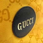 Gucci tote bag en lona amarilla y cuero