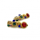 Versace multicolor rhinestone hairpins