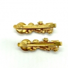 Versace multicolor rhinestone hairpins