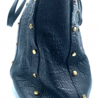 jimmy choo black leather tote