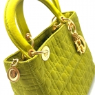 Dior bag in lime color,