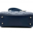 Lady Dior in pelle blu a sfumatura