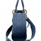 Lady Dior in pelle blu a sfumatura
