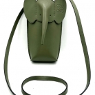 LOEWE Elephant in similpelle verde