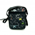 Louis Vuitton Black Damier Graphite Renaissance Map Danube Slim PM