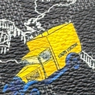 Louis Vuitton Black Damier Graphite Renaissance Map Danube Slim PM
