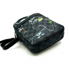 Louis Vuitton Black Damier Graphite Renaissance Map Danube Slim PM