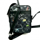 Louis Vuitton Black Damier Graphite Renaissance Map Danube Slim PM