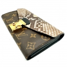 Louis Vuitton Monogram Exotic Flap Long Wallet