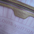 Borsa Louis Vuitton Neverfull MM Damier Azur con iniziali
