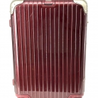 Valigia Rimowa in policarbonato bordeaux con biglietto elettronico