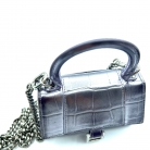micro balenciaga hourglass crocodile