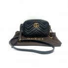 Mini Gucci GG Marmont Matelassé black leather bag