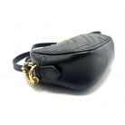 Mini Gucci GG Marmont Matelassé black leather bag