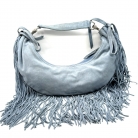 Miu Miu Suede Boho Bag in suede azzurro baby