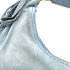 Miu Miu Suede Boho Bag in suede azzurro baby