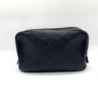 Borsa da toilette Louis Vuitton in pelle stampata nera