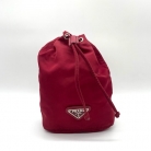 Prada wine-colored nylon toiletry bag