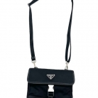 BLACK NYLON PRADA HAND TOILETRY BAG