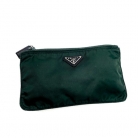 Prada green nylon toiletry bag