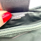 Prada green nylon toiletry bag
