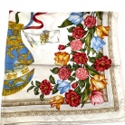 FAZZOLETTO DI SETA LOEWE MULTICOLORE SFONDO BIANCO