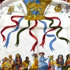 FAZZOLETTO DI SETA LOEWE MULTICOLORE SFONDO BIANCO