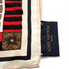 LOUIS VUITTON SILK SCARF RED/BROWN