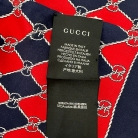 Pañuelo Gucci de seda guccisima rojo y azul marino
