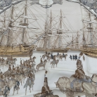 foulard Hermès Marine et Cavalerie